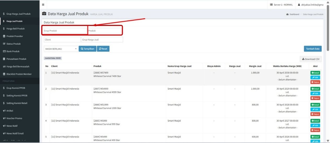 Panduan Setting Harga Jual & Komisi Co-Branding di LinkPedia Masuk ke Menu Harga Jual Produk